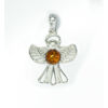 Kép 1/3 - Angel - angyalkás ezüst medál borostyánnal