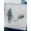 Kép 2/2 - Yorki kutyust sétáltató ezüst art deco bross