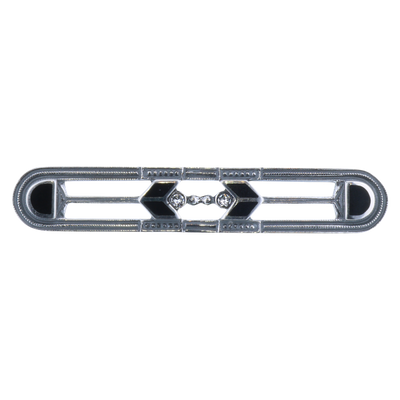 Nerissa art deco stílusú ezüst bross