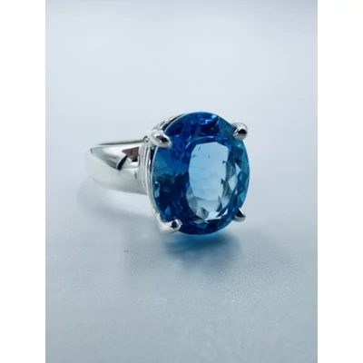 Tengerkék Harmónia ezüst topáz gyűrű