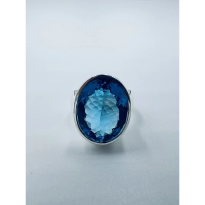 Óceáni Ragyogás ezüst topáz gyűrű