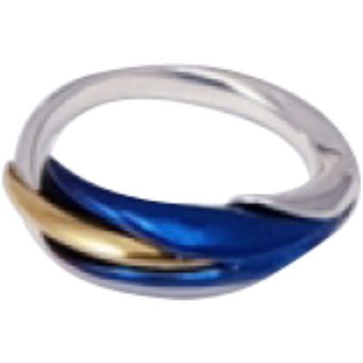 Kék titánium gyűrű – MR