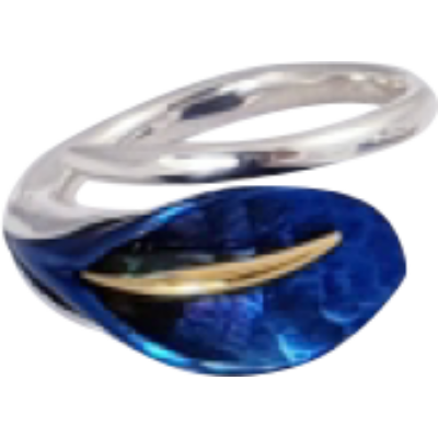 Kék titánium gyűrű – KRS