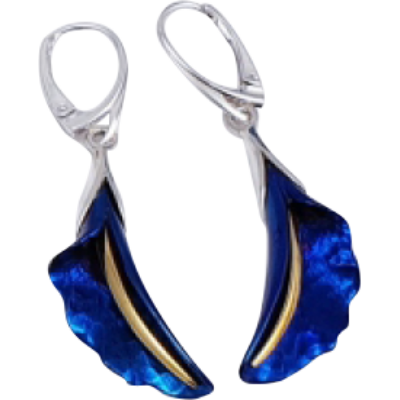 Kék titánium fülbevaló (kicsi) – FEMH