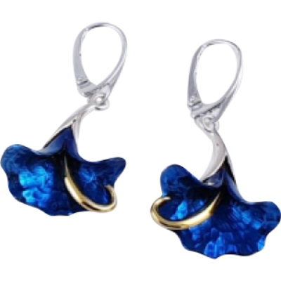 Kék titánium fülbevaló (kicsi) – IEMH