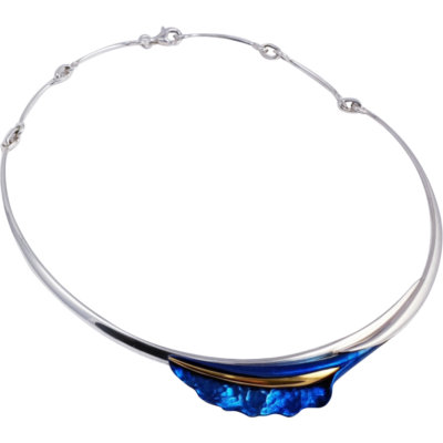 Kék titánium collier – FNM