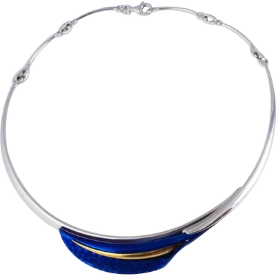 Kék titánium collier (nagy)– EN