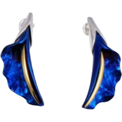 Kék titánium fülbevaló (kicsi) -FEM