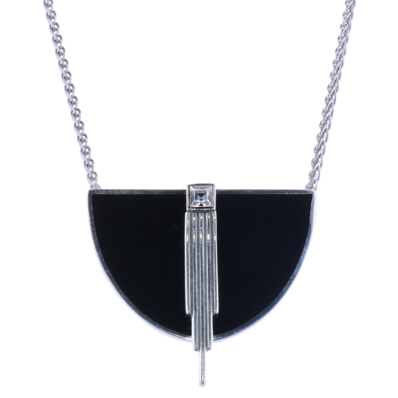 Empire art deco stílusú ezüst nyaklánc