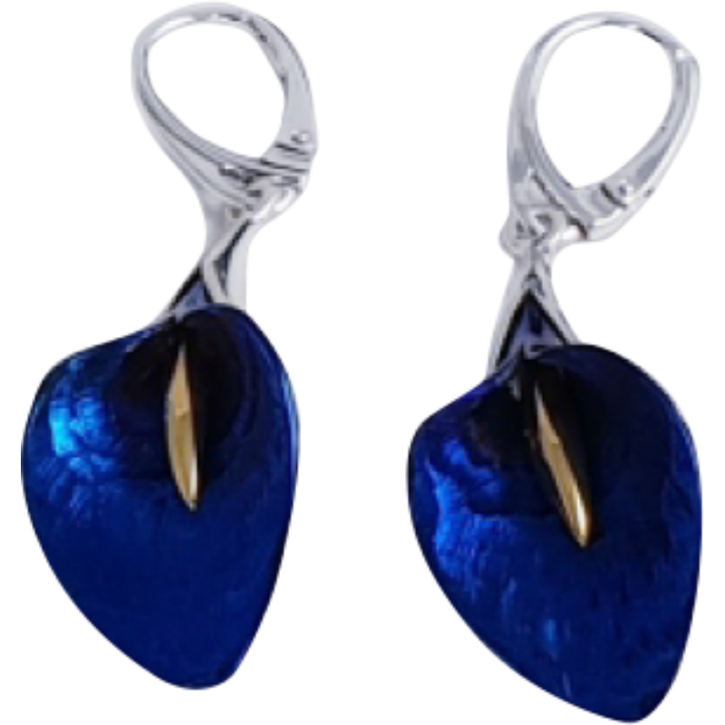 Kék titánium fülbevaló (kicsi) – CEMH