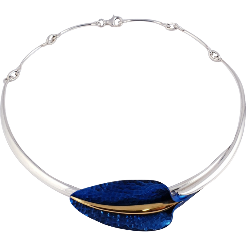 Kék titánium collier (nagy) – CN