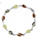 Bekka ezüst karkötő színes borostyánokkal